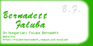 bernadett faluba business card